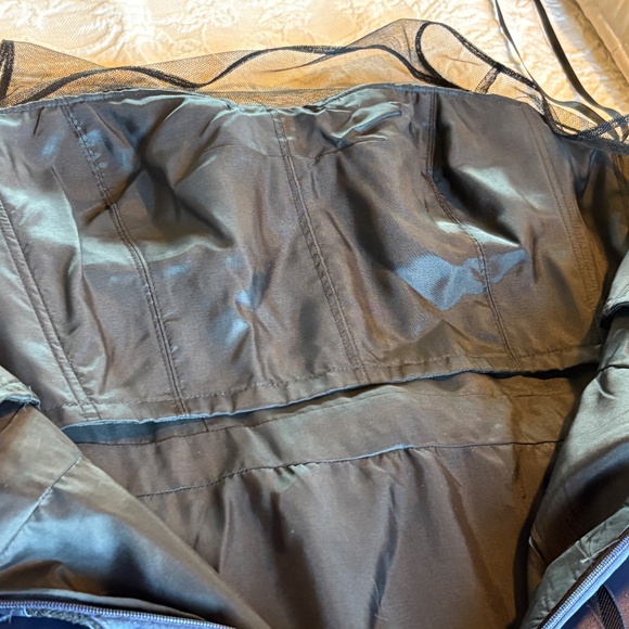 Aidan Mattox Womens A-Line Formal Maxi Dress Evening Gown Sz 12 Blue Black Prom - Picture 8 of 15